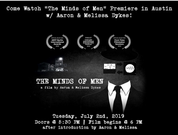 BIG NEWS! Premiere of “The Minds of Men!” July 2, 2019