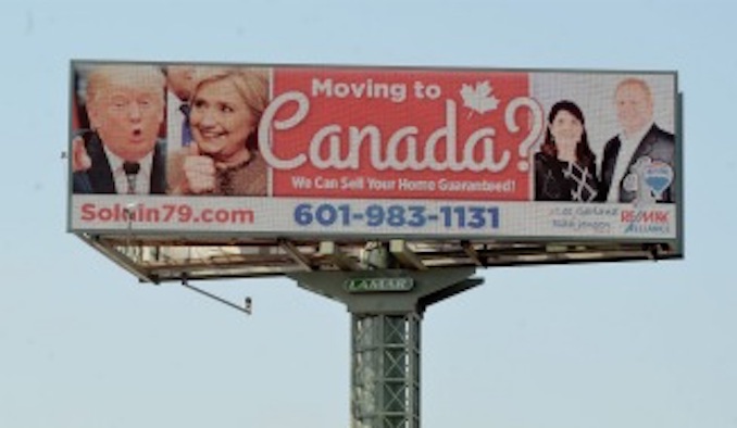 Election Day Billboard in Mississippi: Voting with Feet?